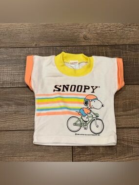 Vintage 1950s Snoopy Shirt Babyfair Boys 9 Months Peanuts Tee Made In Hong Kong